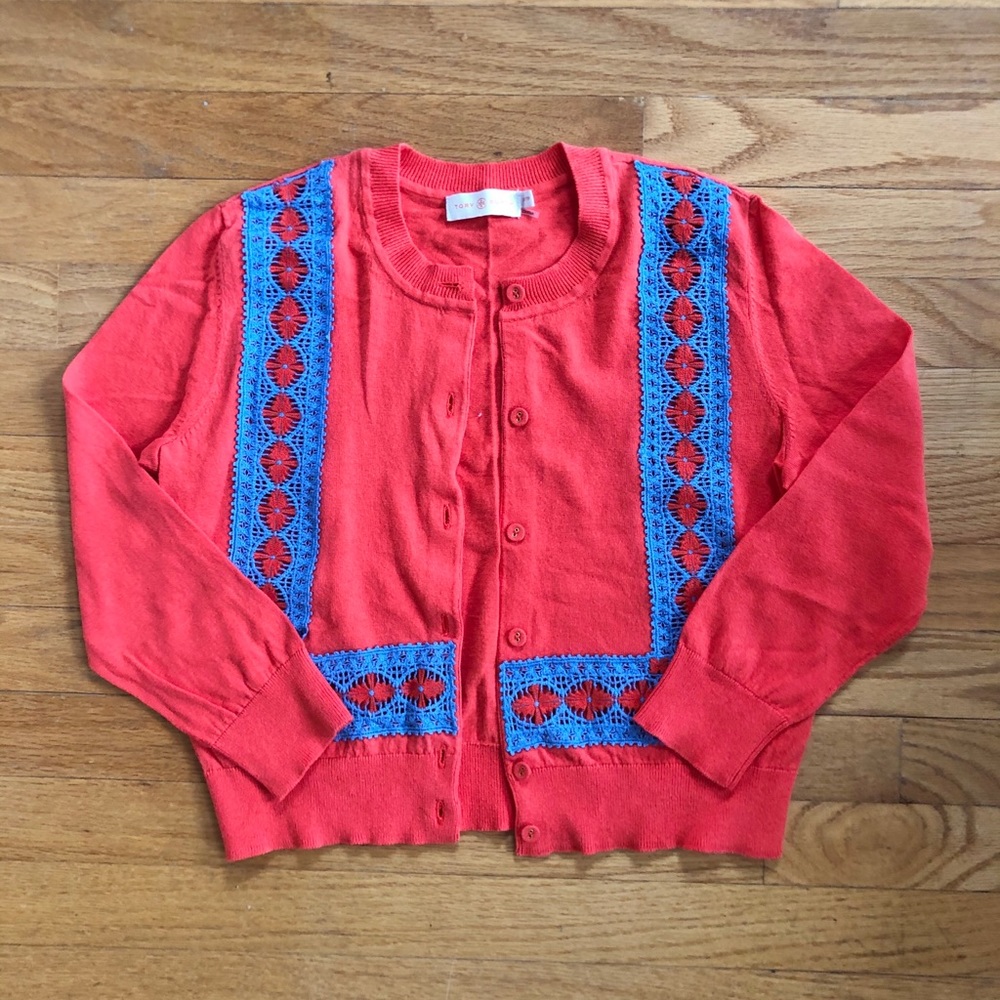 Tory Burch Cardigan with Lace Details